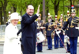 Her Majesty The Queen with President Chirac of France